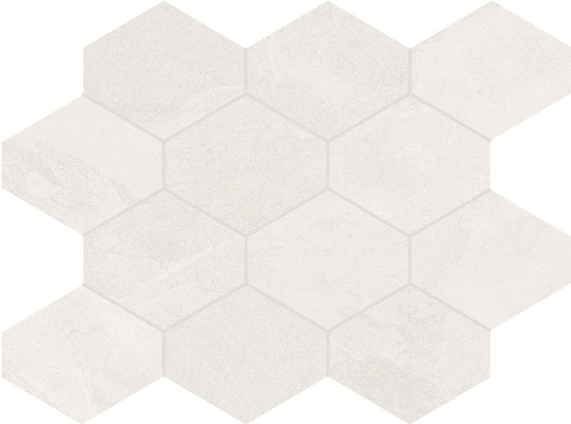 Brazilian Slate Oxford White Hexagon