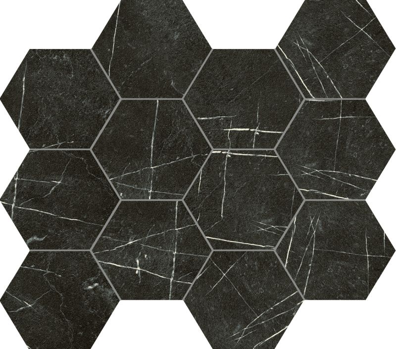 Marmorea Hexagon Nero Marquinia