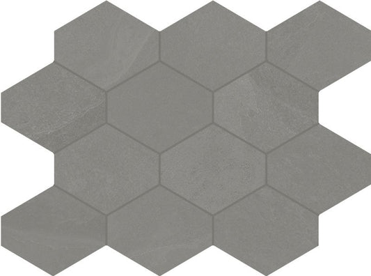 Brazilian Slate Silk Grey Hexagon