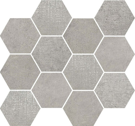 Loft Light_Grey Esagona Mosaico T12
