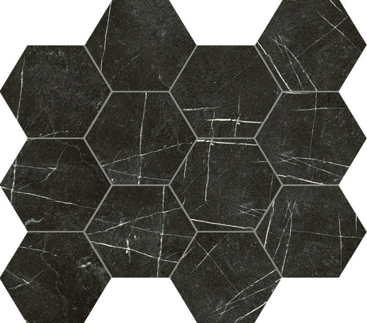 Marmorea Hexagon Nero Marquinia